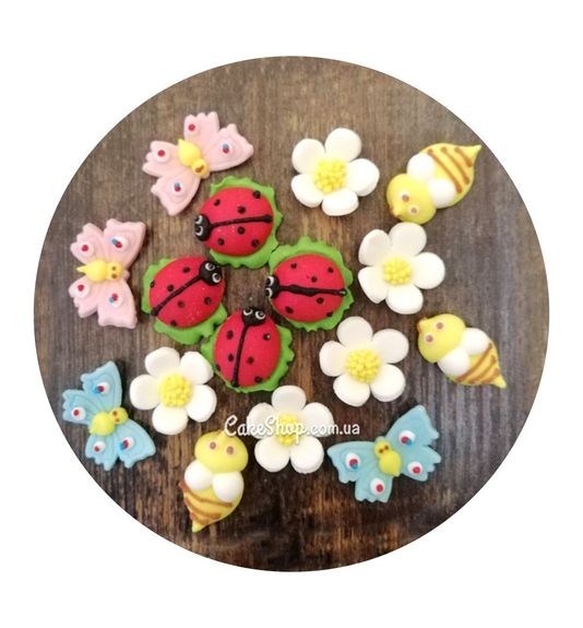 ⋗ Цукрові фігурки Польові комашки ТМ Сладо купити в Україні ➛ CakeShop.com.ua, фото