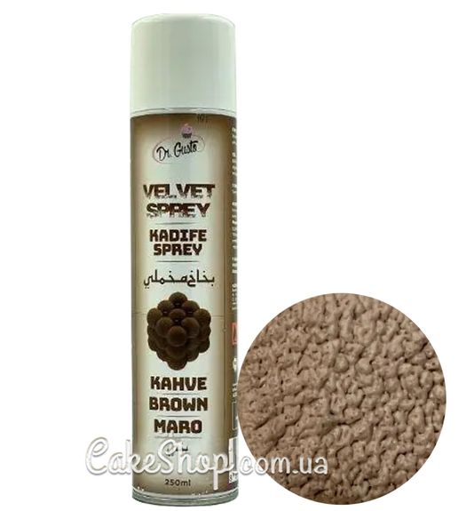 ⋗ Спрей-велюр Dr. Gusto Коричневий, 250 мл купити в Україні ➛ CakeShop.com.ua, фото