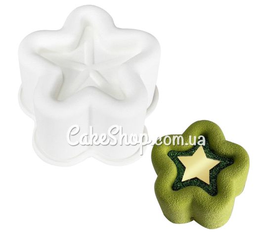 ⋗ Силіконова форма для бенто-торта Зірка купити в Україні ➛ CakeShop.com.ua, фото
