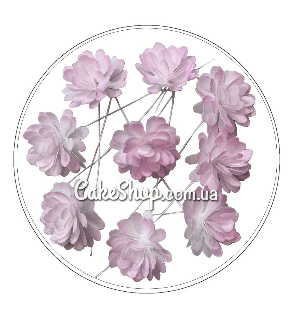 ⋗ Вафельный цветок Хризантема розовая 9 шт ТМ Сладо купить в Украине ➛ CakeShop.com.ua, фото