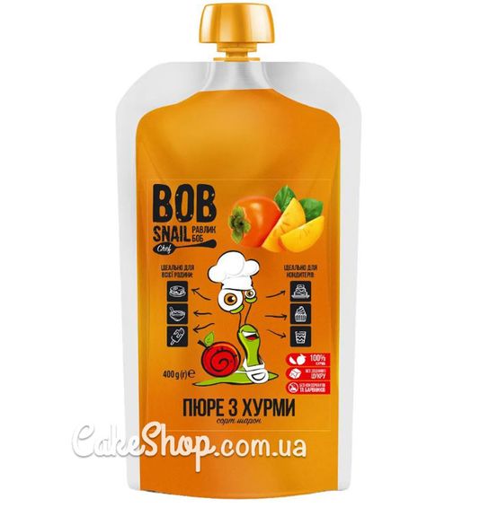 ⋗ Пюре хурмы без сахара Bob Snail, 400 г купить в Украине ➛ CakeShop.com.ua, фото