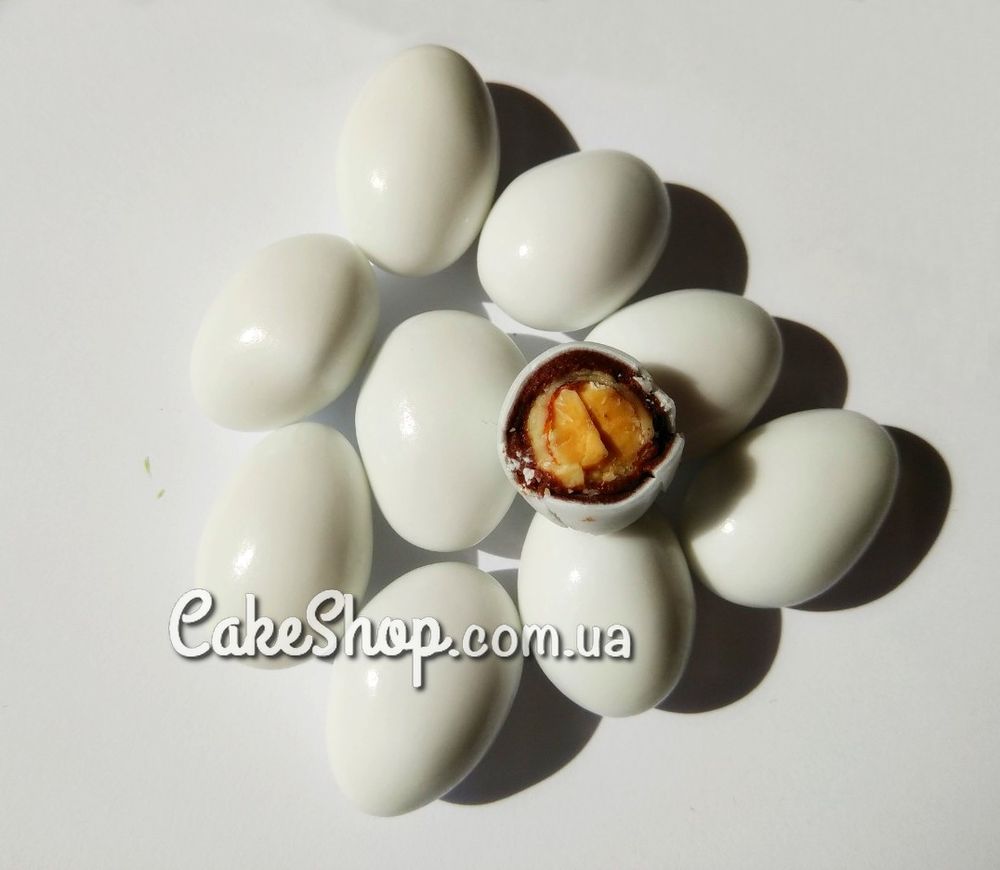 Декор шоколадный Яйца (белый микс) - фото