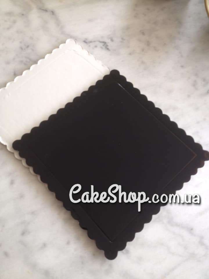 ⋗ Підложка під торт ущільнена 25х25 см Чорна купити в Україні ➛ CakeShop.com.ua, фото