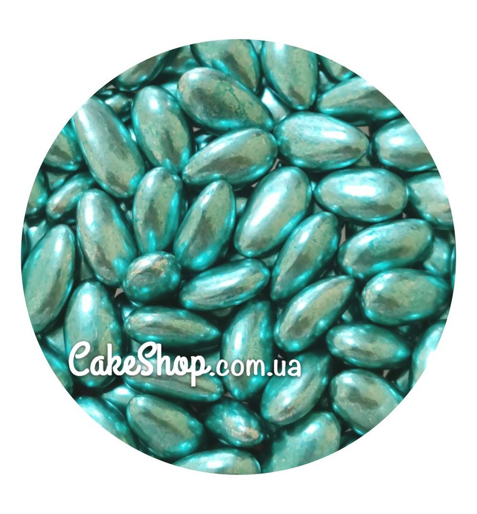 Декор шоколадний в цукровій глазурі Мигдаль блакитний, 50 г - фото
