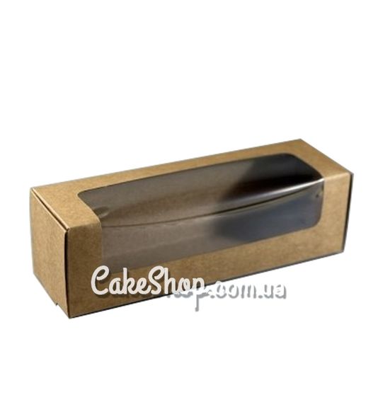 ⋗ Коробка для макаронс с окном Крафт, 20х6х6 см купить в Украине ➛ CakeShop.com.ua, фото