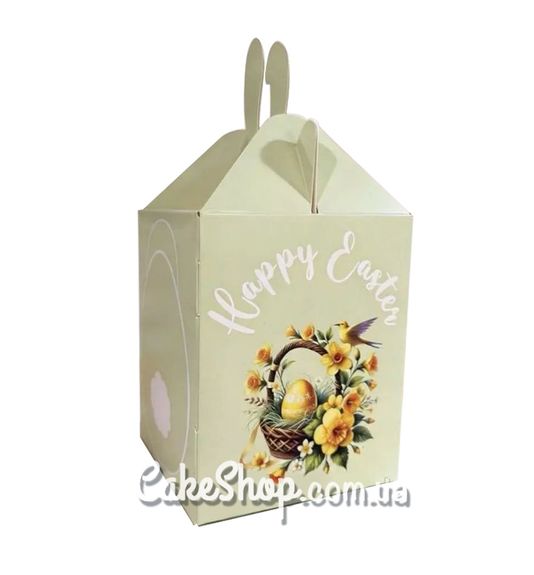 ⋗ Коробка для великодніх пасок 12х12х15 см, Вушка салатова купити в Україні ➛ CakeShop.com.ua, фото