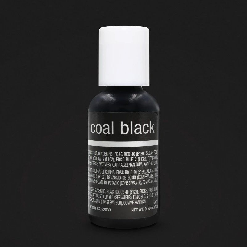 Гелевий барвник Chefmaster Liqua-Gel Coal Black - фото