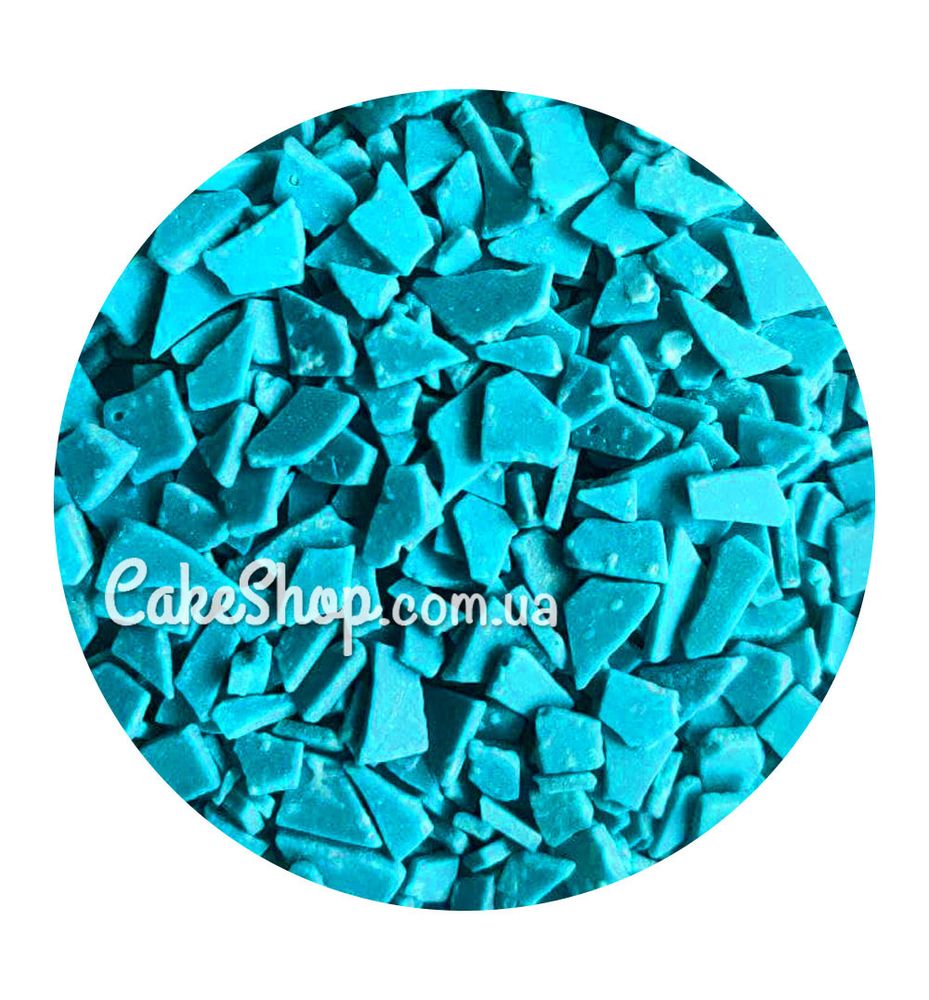Посыпка Осколки шоколада голубые, 250г - фото