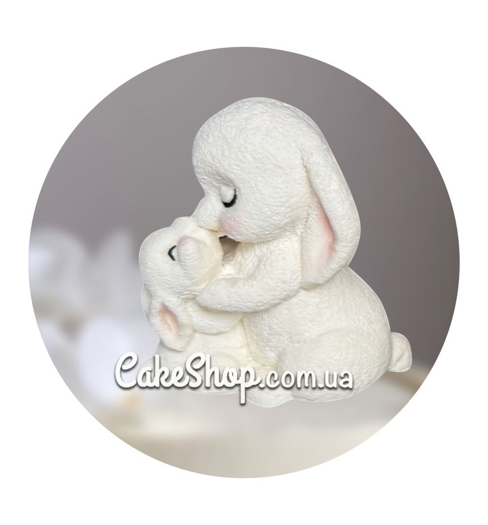 ⋗ Шоколадна фігурка Зайчик мама 1 Біла ТМ ДімК купити в Україні ➛ CakeShop.com.ua, фото