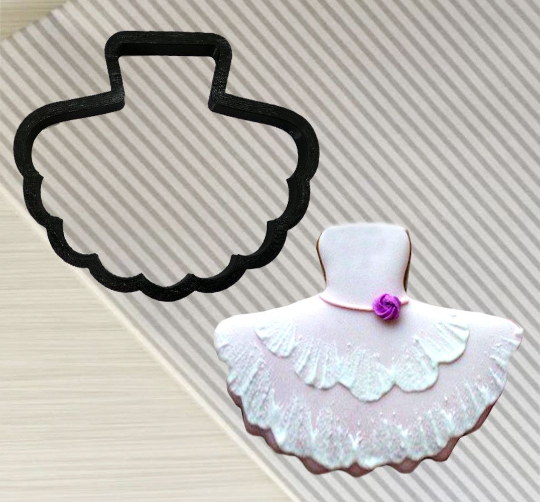 ⋗ Вырубка пластиковая Платье купить в Украине ➛ CakeShop.com.ua, фото