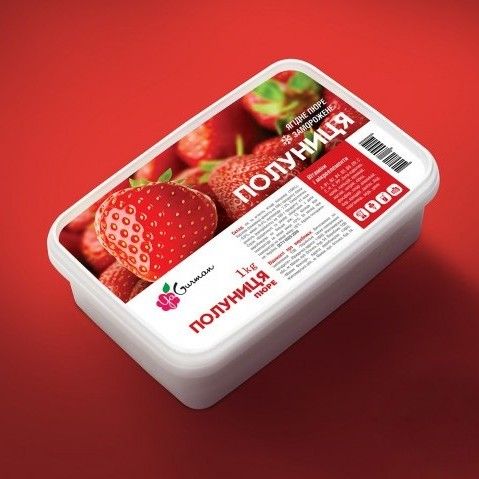 ⋗ Заморожене пюре полуниці без цукру YaGurman, 1 кг купити в Україні ➛ CakeShop.com.ua, фото