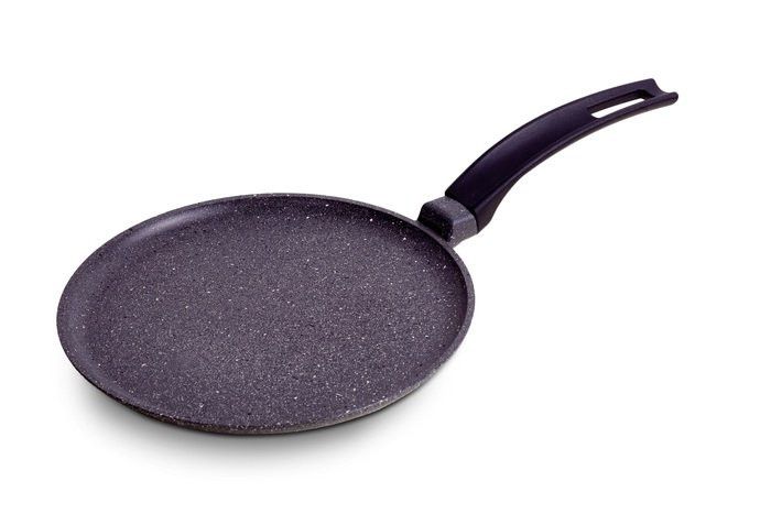 Сковорода для блинов алюминиевая с антипригарным покрытием, темно- серый гранит Ø 220 - фото