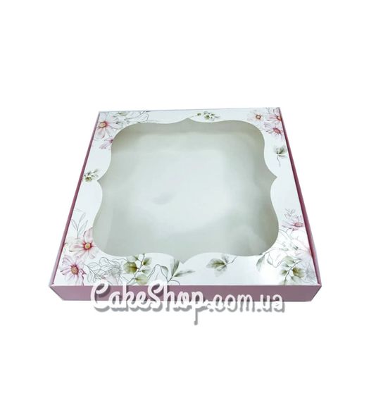 ⋗ Коробка для пряников с фигурным окном Космея, 20х20х3 см купить в Украине ➛ CakeShop.com.ua, фото