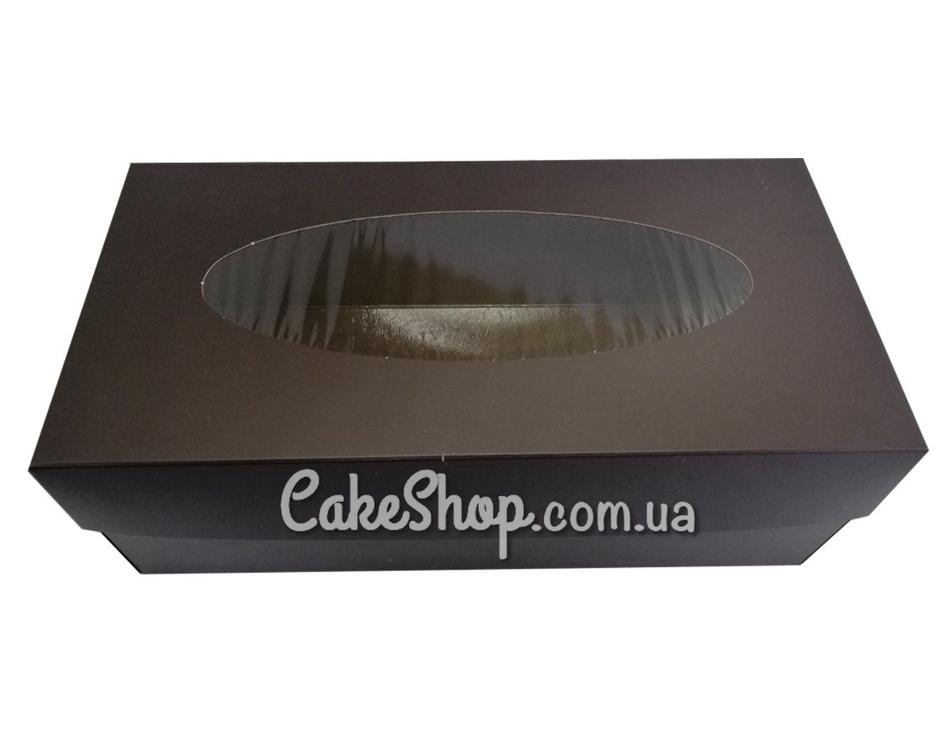 ⋗ Коробка для рулета, штоллена Черная, 15х30х11 см купить в Украине ➛ CakeShop.com.ua, фото