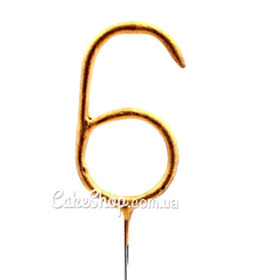 ⋗ Свеча фейерверк цифра 6 купить в Украине ➛ CakeShop.com.ua, фото