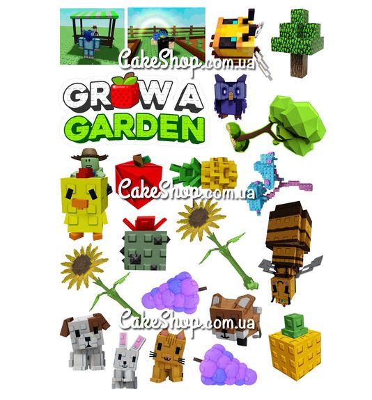 ⋗ Вафельна картинка Роблокс Grow a Garden 2 купити в Україні ➛ CakeShop.com.ua, фото