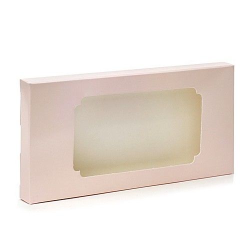 Коробка для шоколаду з вікном Пудра, 16х8х1,7 см - фото