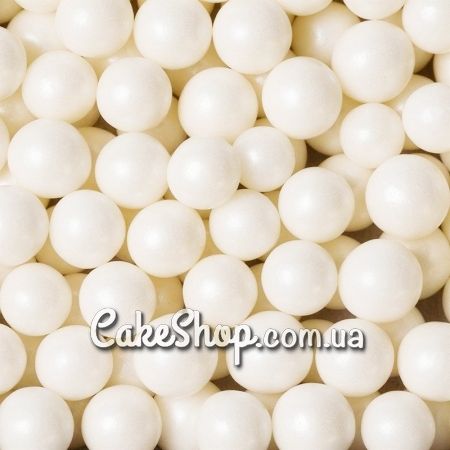 ⋗ Жемчуг сахарный Белый 12 мм, 50 г купить в Украине ➛ CakeShop.com.ua, фото