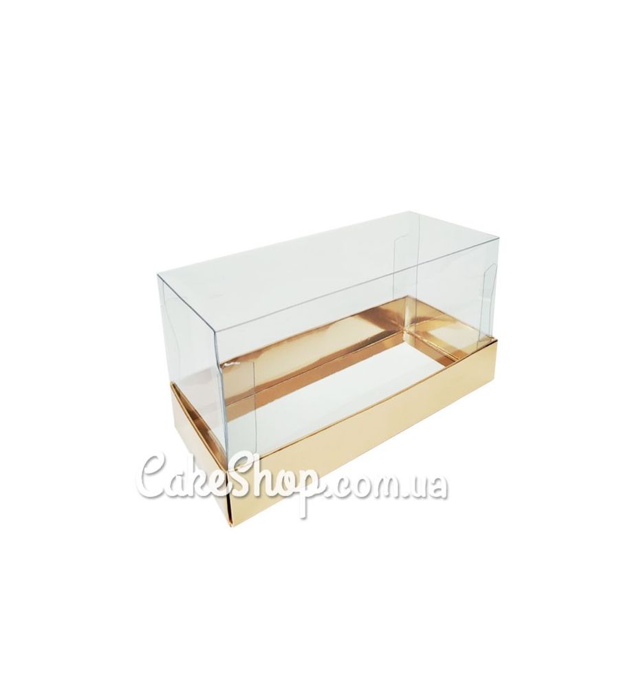 Коробка Аквариум для кекса Золото, 17х8х9 см - фото