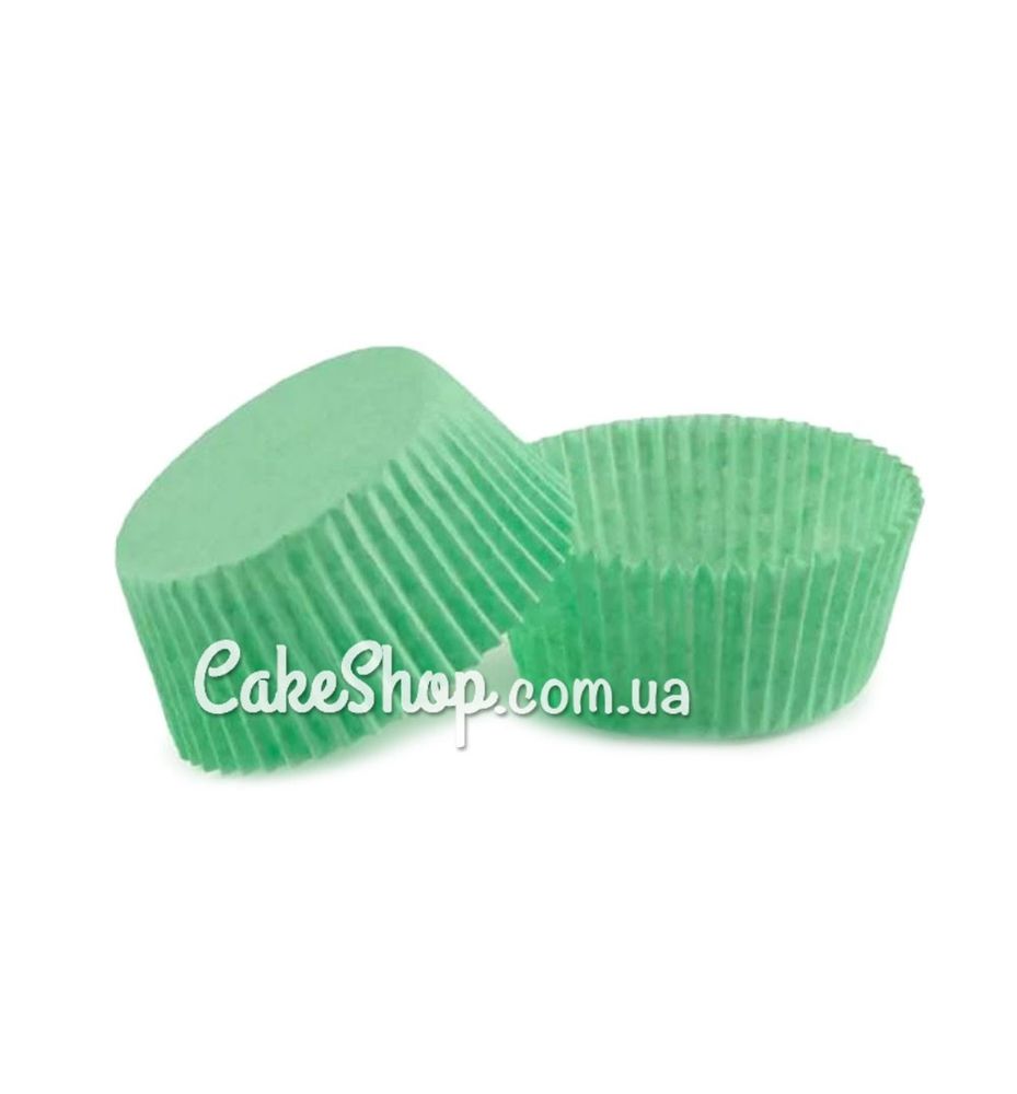 Бумажные формы для кексов Зеленые 5х3 см, 50 шт - фото