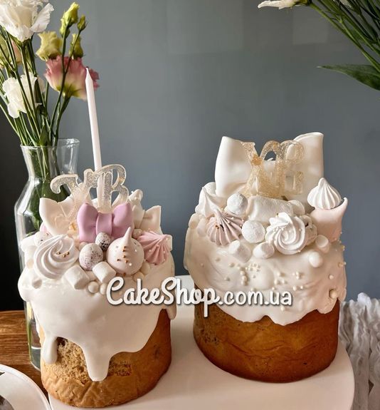 ⋗ Леденцы из изомальта ХВ прозрачный с серебряной поталью, 1 штука купить в Украине ➛ CakeShop.com.ua, фото