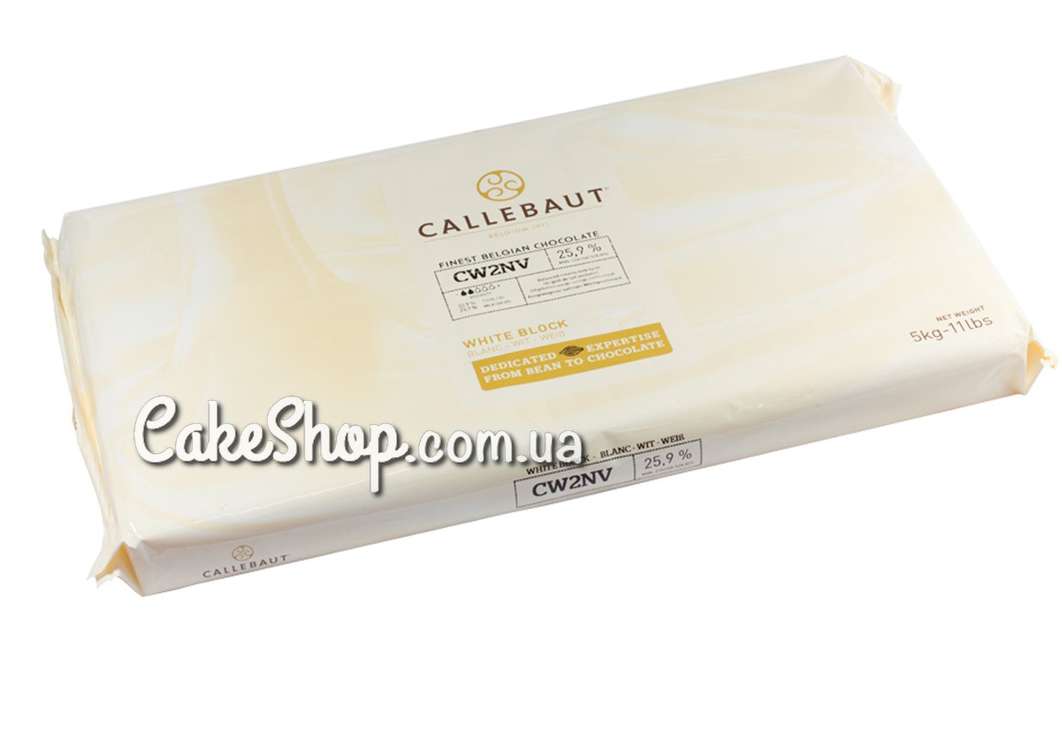 ⋗ Шоколад без цукру білий MALCHOC-W 25,9% Callebaut, 1 кг купити в Україні ➛ CakeShop.com.ua, фото