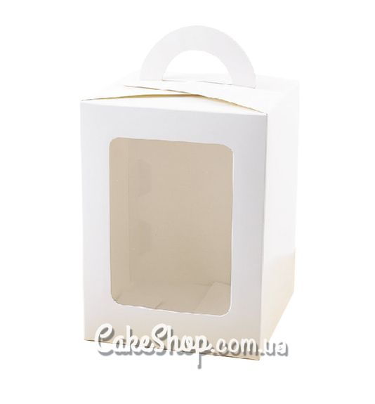 ⋗ Коробка для великодніх пасок 16,5х16,5х21 см, Біла купити в Україні ➛ CakeShop.com.ua, фото