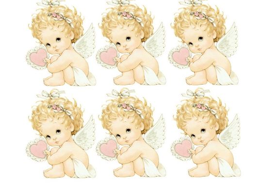 ⋗ Вафельная картинка Ангелочки 12 купить в Украине ➛ CakeShop.com.ua, фото