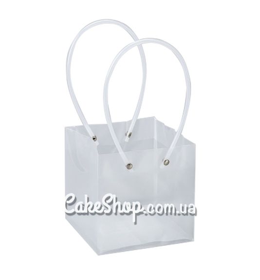 ⋗ Пакет прозрачный с ручками 25х22х25 см купить в Украине ➛ CakeShop.com.ua, фото