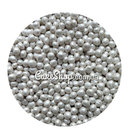 ⋗ Посипка рисова Dobryk Біла 5 мм, 50 г купити в Україні ➛ CakeShop.com.ua, фото