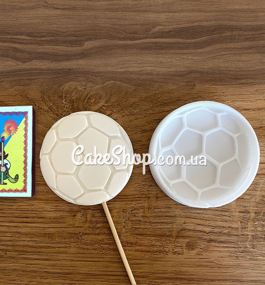 Силиконовый молд для леденцов футбольный Мяч - фото