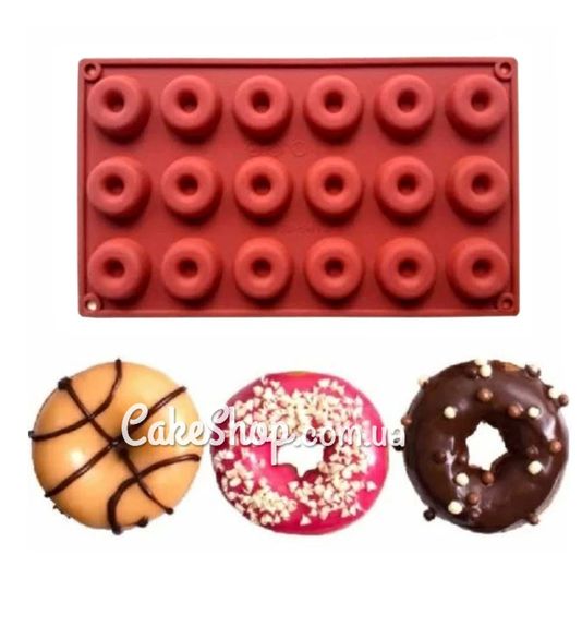 ⋗ Силіконова форма Пончики міні, 18 шт купити в Україні ➛ CakeShop.com.ua, фото