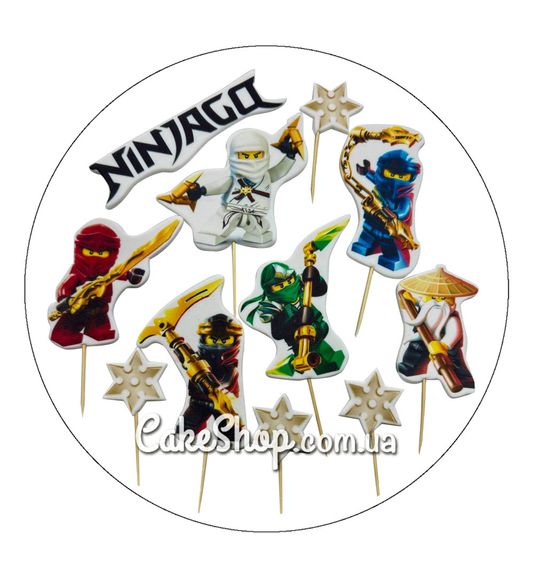 ⋗ Сахарные фигурки топеры MAXI Ниндзяго ТМ ДомК купить в Украине ➛ CakeShop.com.ua, фото