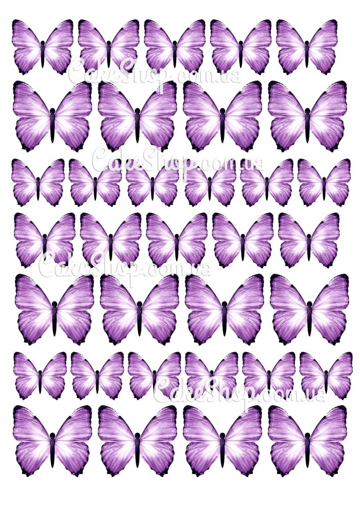 Вафельная картинка Бабочки 1 - фото