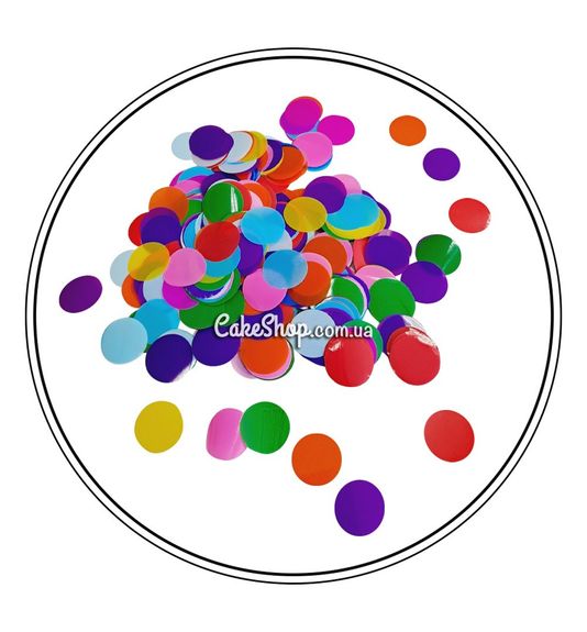 ⋗ Конфетти кружочки Ассорти 1,5 см, 25 гр купить в Украине ➛ CakeShop.com.ua, фото