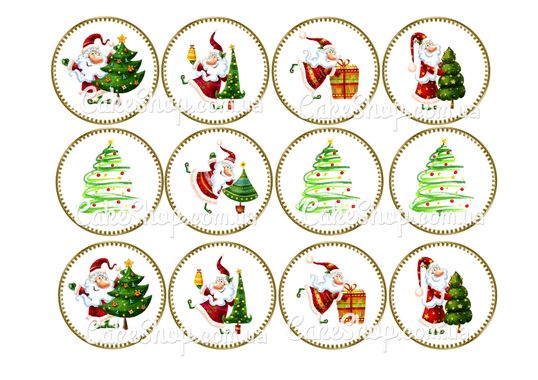 ⋗ Сахарная картинка С Новым годом 33 купить в Украине ➛ CakeShop.com.ua, фото