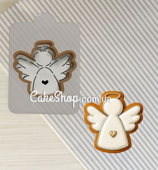 ⋗ Вирубка пластикова з трафаретом Янгол 1 купити в Україні ➛ CakeShop.com.ua, фото