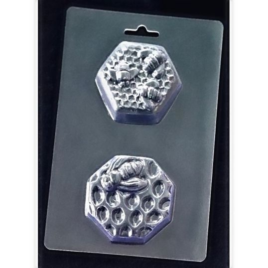 ⋗ Пластиковая форма для шоколада Барельефы Пчелки на соте купить в Украине ➛ CakeShop.com.ua, фото