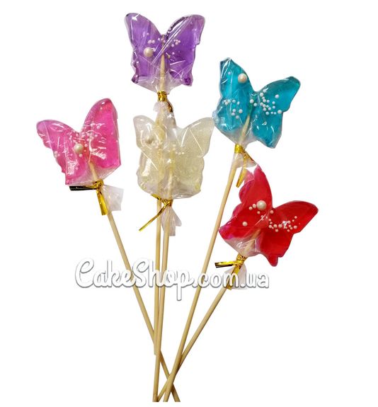 ⋗ Льодяники цукрові Метелики, 1 штука купити в Україні ➛ CakeShop.com.ua, фото