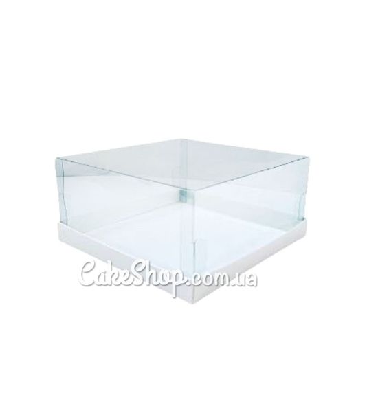⋗ Коробка Акваріум для бенто-торта Біла, 17х17х8 см купити в Україні ➛ CakeShop.com.ua, фото