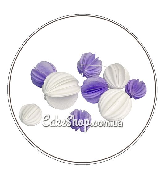 ⋗ Вафельные шары Сиреневые 9 шт купить в Украине ➛ CakeShop.com.ua, фото