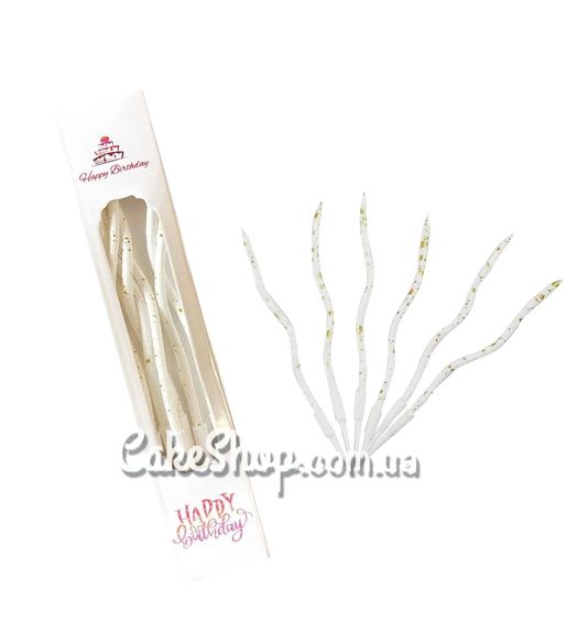 ⋗ Свічки тортові Коктейльны білі, 6 шт купити в Україні ➛ CakeShop.com.ua, фото