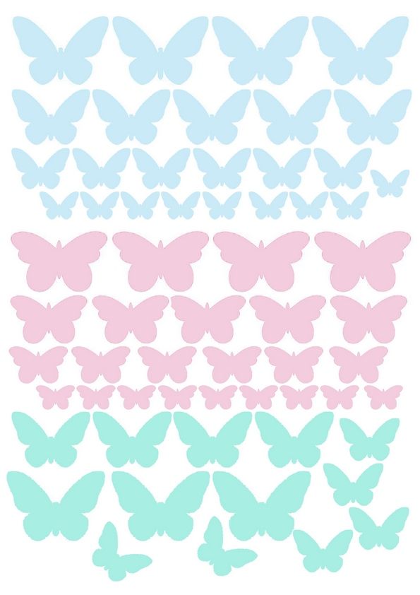 ⋗ Вафельна картинка Метелики 16 купити в Україні ➛ CakeShop.com.ua, фото