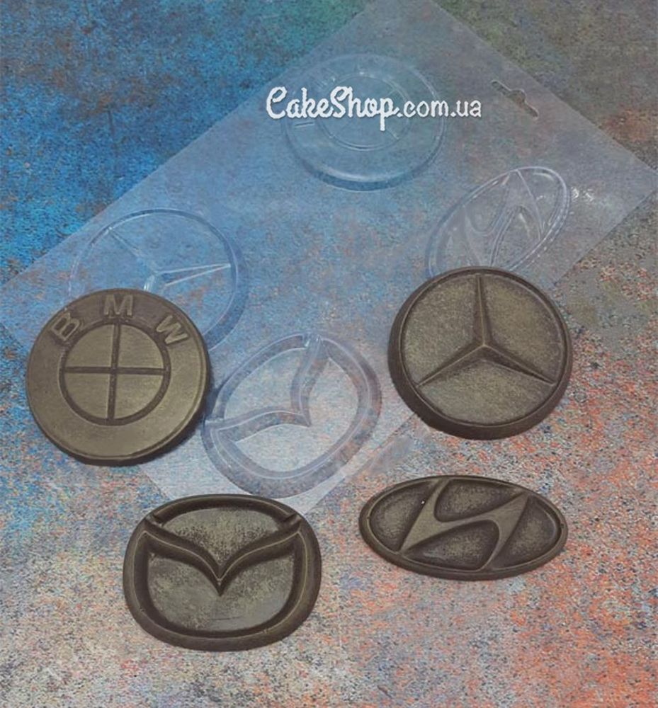 Пластикова форма для шоколаду Емблеми автомобілів 2 - фото
