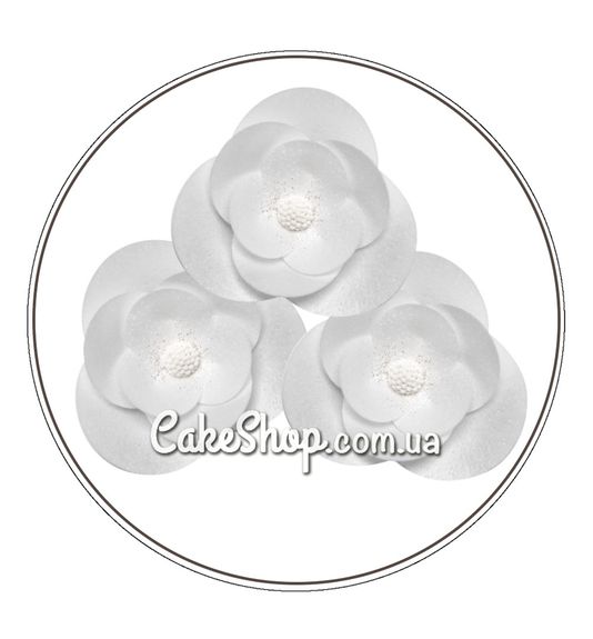 ⋗ Вафельна квітка Мальва (біла) 8 шт купити в Україні ➛ CakeShop.com.ua, фото