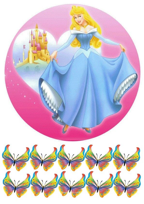 ⋗ Вафельна картинка Принцеса Аврора купити в Україні ➛ CakeShop.com.ua, фото