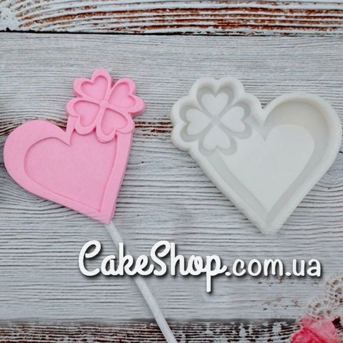 ⋗ Силиконовый молд для леденцов Сердце 2 купить в Украине ➛ CakeShop.com.ua, фото