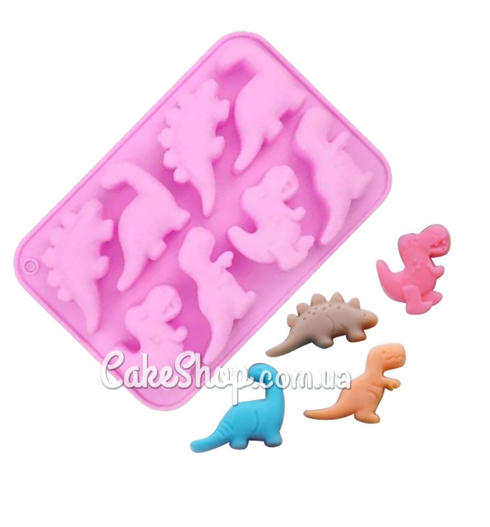 ⋗ Силіконова форма Динозаври, 8 шт купити в Україні ➛ CakeShop.com.ua, фото