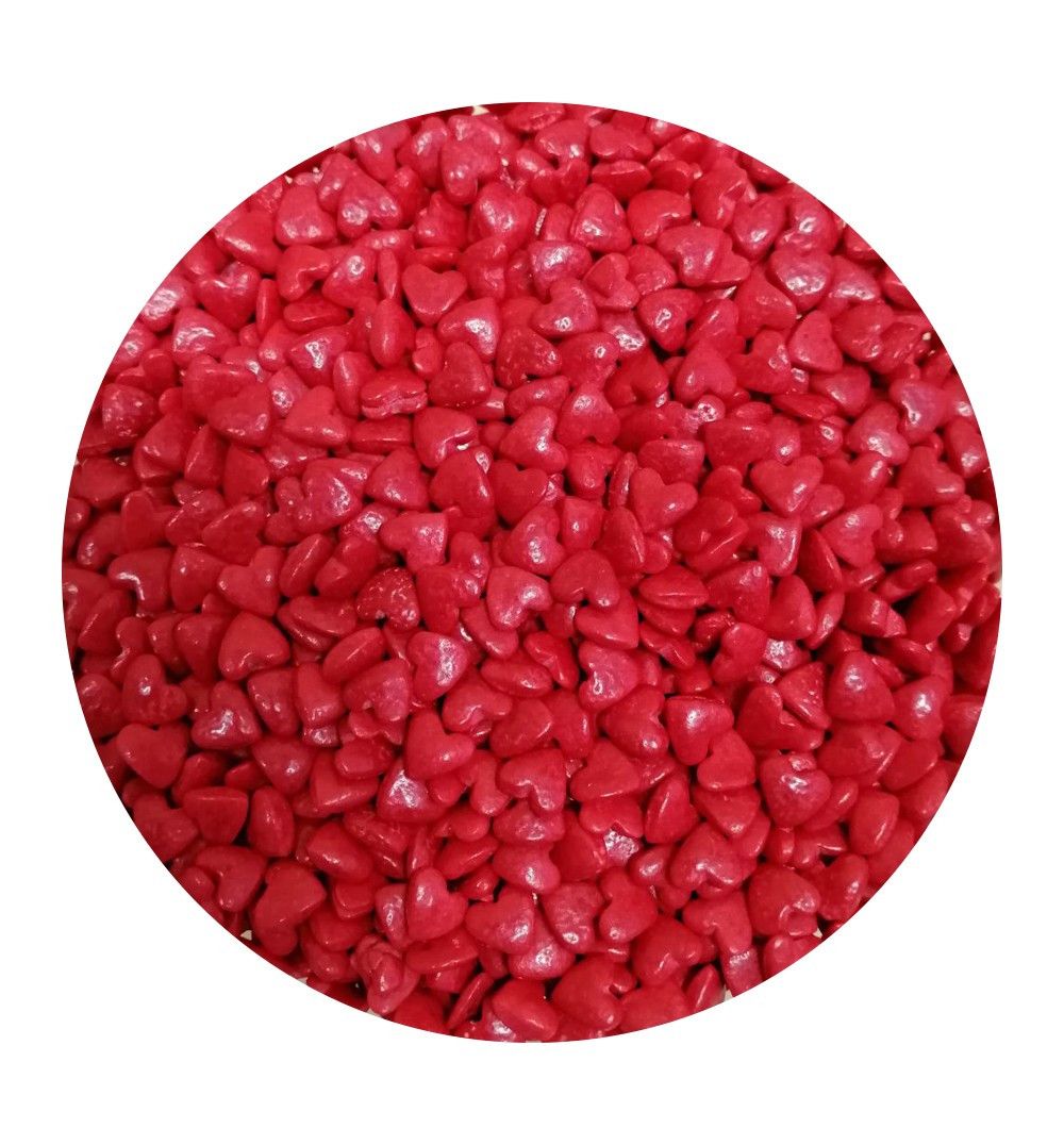 ⋗ Посыпка сахарная ТМ Сладо Сердечки глянцевые красные, 50 г купить в Украине ➛ CakeShop.com.ua, фото