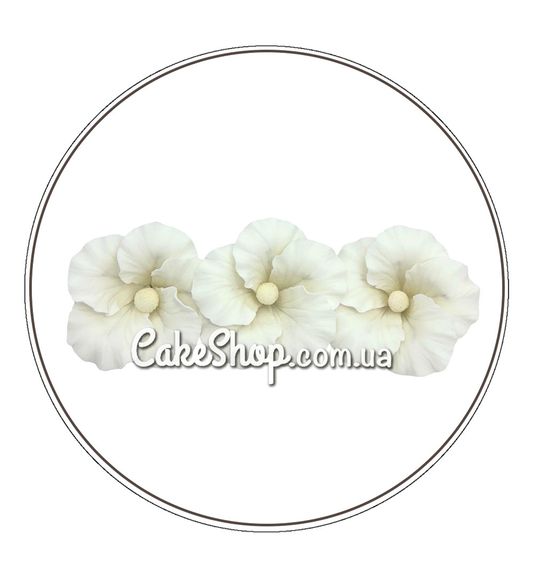 ⋗ Сахарные фигурки Гибискусы белые ТМ Сладо купить в Украине ➛ CakeShop.com.ua, фото